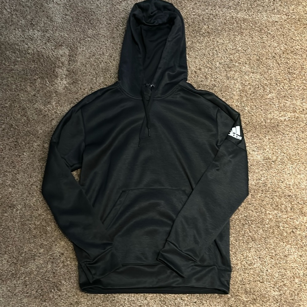 Black Adidas Climawarm Hooded Sweatshirt - Size Small